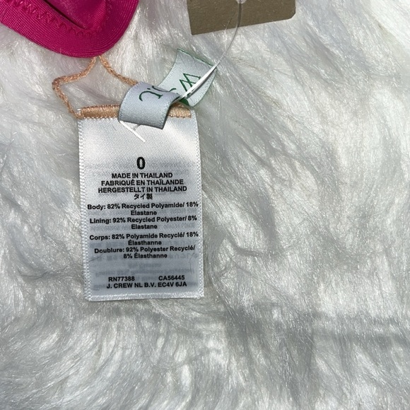 🆕 J Crew Pink Ruched Ruffle One Piece Swimsuit Size 0 - Picture 8 of 9